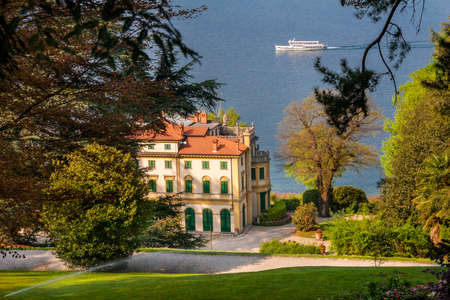 Garden of Villa Pallavicino at Stresa on Lake Maggiore, Piedmont, Italy 17 April 2015のeditorial素材