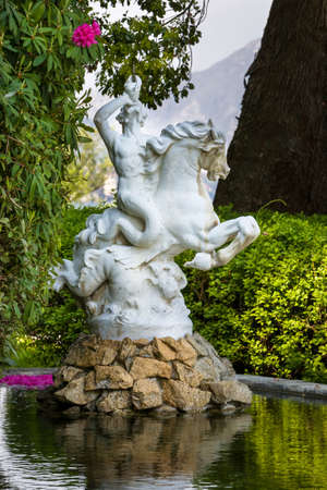 Garden of Villa Pallavicino at Stresa on Lake Maggiore, Piedmont, Italy 17 April 2015の写真素材