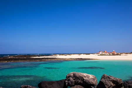 Del Castillo Beach of El Cotillo on Fuerteventura . Canary Island. Spainの写真素材