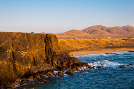 Fuerteventura La Pared beach at Canary Islands Spain