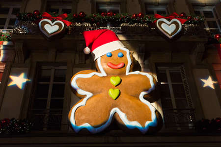 Strasboug December 2015 .Christmas decoration in Christmas market, Alsace, France.