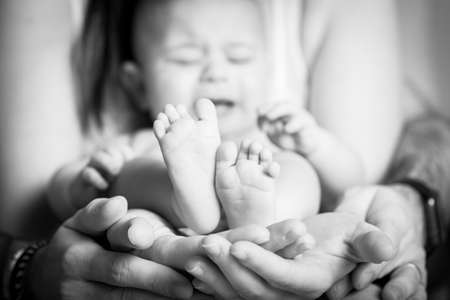 portrait baby feetの写真素材