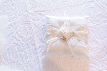 Small pillow for ringsの写真素材