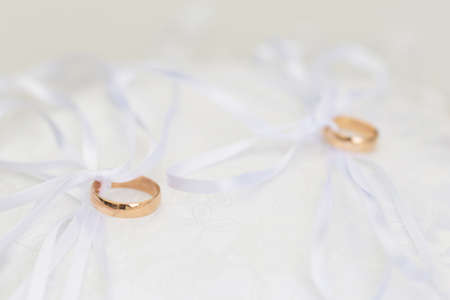 Small pillow for ringsの写真素材