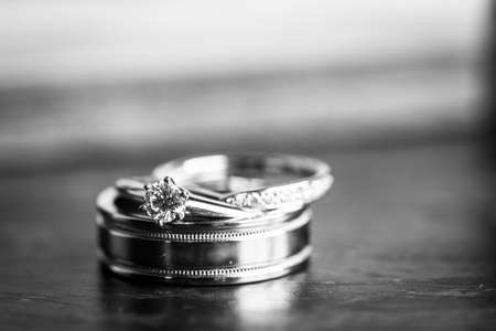 Small pillow for ringsの写真素材