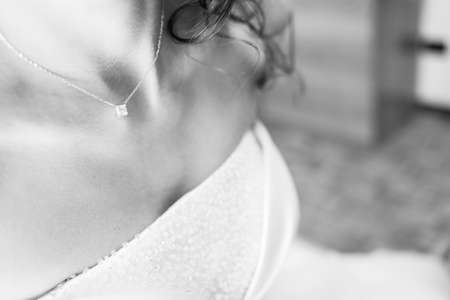 bride necklace of diamondの写真素材