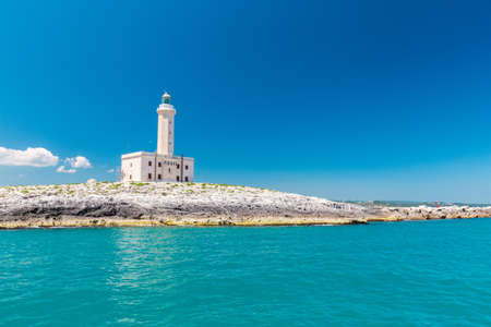 Famous lighthouse of Vieste in Apulia, south Italy の写真素材