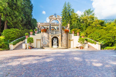 Stresa, Lake Maggiore, Italy, 05 July 2017. View of Grand Hotel Des Iles Borromees, located in Stresa, little town on Lake Maggiore, Piedmont, Italyのeditorial素材