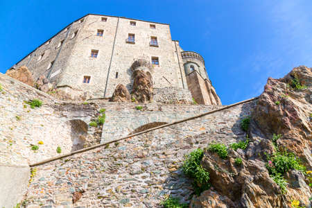 Sacra of Saint Michael, Piedmont, Turin, Italy.の写真素材