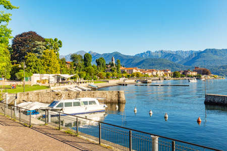 Baveno little town near at Stresa, on Lake Maggiore, Italy.の写真素材