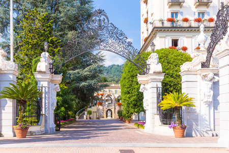 Stresa, Lake Maggiore, Italy, 05 July 2017. View of Grand Hotel Des Iles Borromees, located in Stresa, little town on Lake Maggiore, Piedmont, Italyのeditorial素材