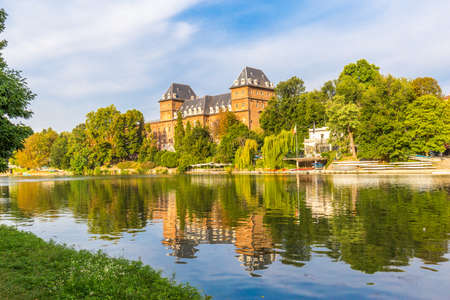 Valentino Castle, inTurin city, Piedmont region, north Italyのeditorial素材