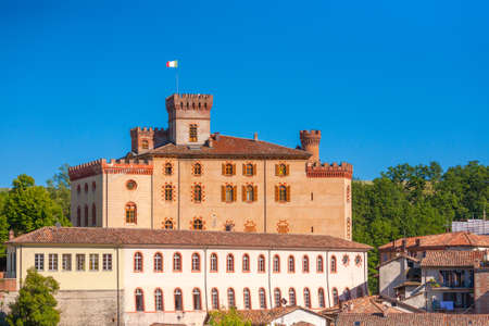 The Barolo Castle or Falletti Castle in Barolo village,  Piedmont region, north Italyのeditorial素材
