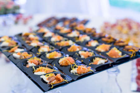 variety Appetizers and finger foodの写真素材