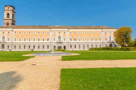 View of Galleria Sabauda, archeological museum in center city of turin, north Italyのeditorial素材