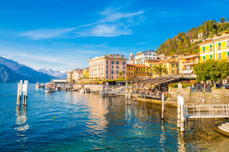 Bellagio small village on Lake Como, in Lombardy region, north Italyのeditorial素材