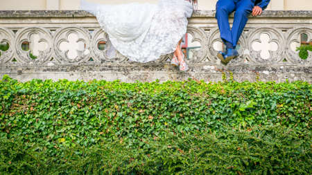 bride and groom portraitの写真素材
