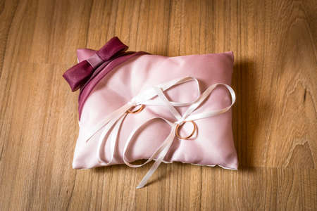 Small pillow for ringsの写真素材