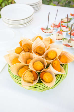 variety Appetizers and finger foodの写真素材