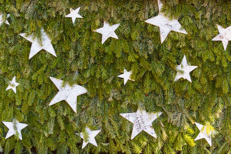 Colorful decorations on the Christmas market in Strasbourgの写真素材