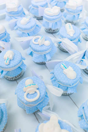 favors for baby baptismの写真素材