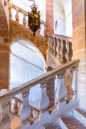 Staircase of Cormatin Castle in Burgundy, France.のeditorial素材
