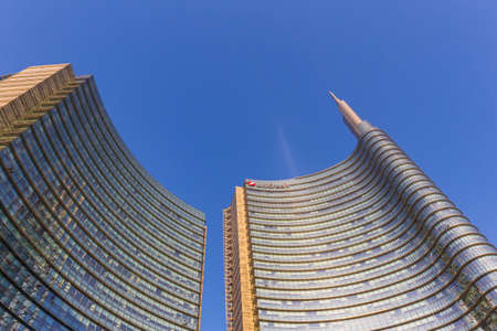 May 28 2019. Modern Skyscrapers in square Gae Aulenti, in Milan italyのeditorial素材