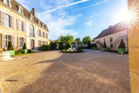 September 16, 2019. The historic Pommard Castle in Burgundy, France.のeditorial素材