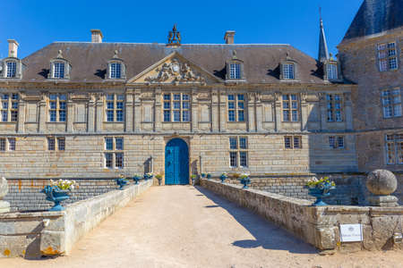 17 September 2019. View of Sully Castle in Burgundy, France.のeditorial素材