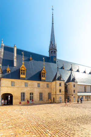 19 September 2019. View of Hospice de Beaune or Hotel Dieu in Burgundy region, Franceのeditorial素材