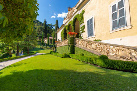 17 July 2019, Villa del Balbianello, Lake Como, Lombardy, Italy.のeditorial素材