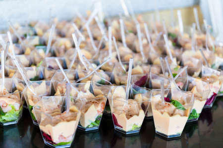 fish and vegetables assortment appetizers and finger foodの写真素材