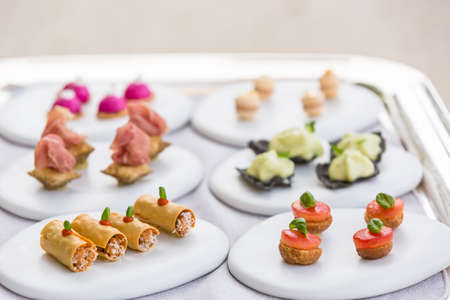 assortment appetizers and finger foodの写真素材