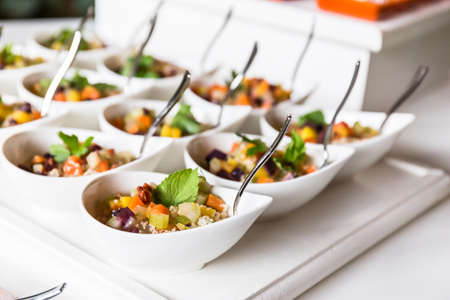 vegetables and cheese assortment appetizers and finger foodの写真素材
