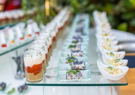 vegetables and cheese assortment appetizers and finger foodの写真素材