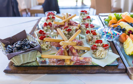 meat assortment appetizers and finger foodの写真素材