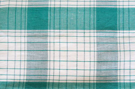 Green and white retro plaid clothの写真素材