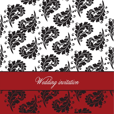 Simple template for wedding invitation, anniversary card or birthday cardのイラスト素材