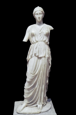 Roman statue of Athena - goddess of wisdom, skills and warefare  5th century, marbleの写真素材