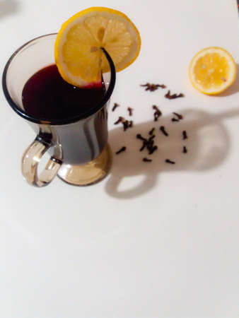 boiled red wineの写真素材