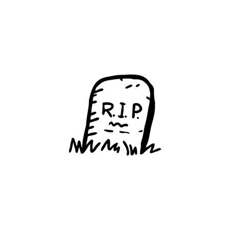 Halloween holiday icon, Rip iconのイラスト素材