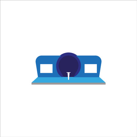 Platform design. Stage constructions flat icon. Concert scene symbol.のイラスト素材