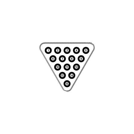 Billiard flat icon. Board game symbol. logo design element