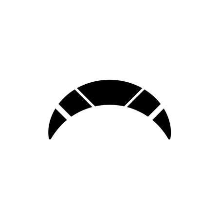 Croissant flat icon. Bakery food symbol. sweet sign. logo design elementのイラスト素材