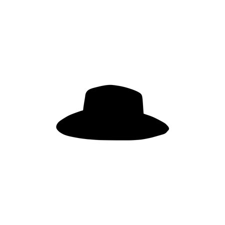 Jewish hat icon. Simple style Tu Bishvat day poster background symbol. Design element. T-shirt printing. Vector for sticker.のイラスト素材