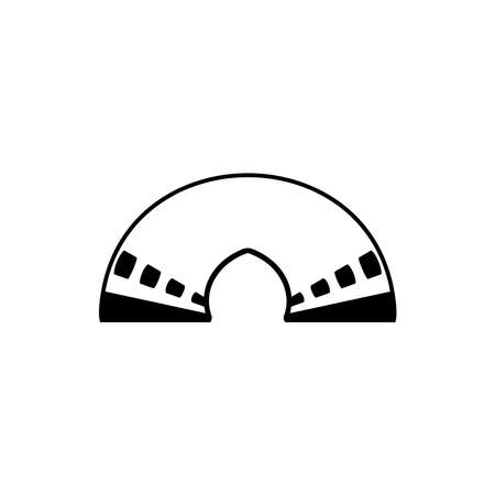 Tunnel icon. Simple style taxi big sale poster background symbol. Map tunnel sign. Design element. t-shirt printing. Vector for sticker.のイラスト素材