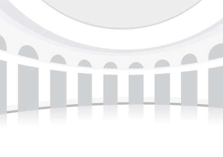 White hall for dancing, rounded, posh, backgroundのイラスト素材
