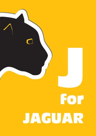 J for the Jaguar, an animal alphabet for the kidsのイラスト素材