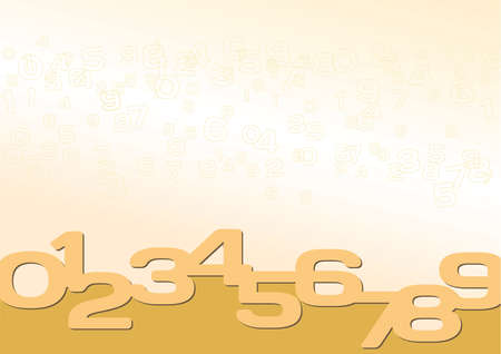 Background yellow, gold, numeric のイラスト素材