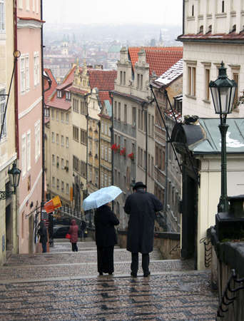New Castle Steps in Prague, CZKの写真素材
